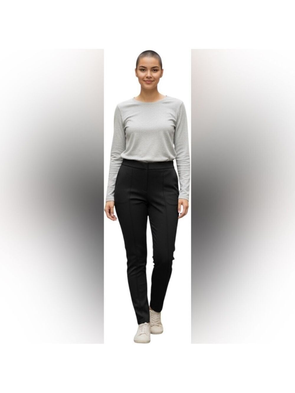 Hilary Radley Classic Black Pull On Ankle Length Pants - Picture 1 of 6